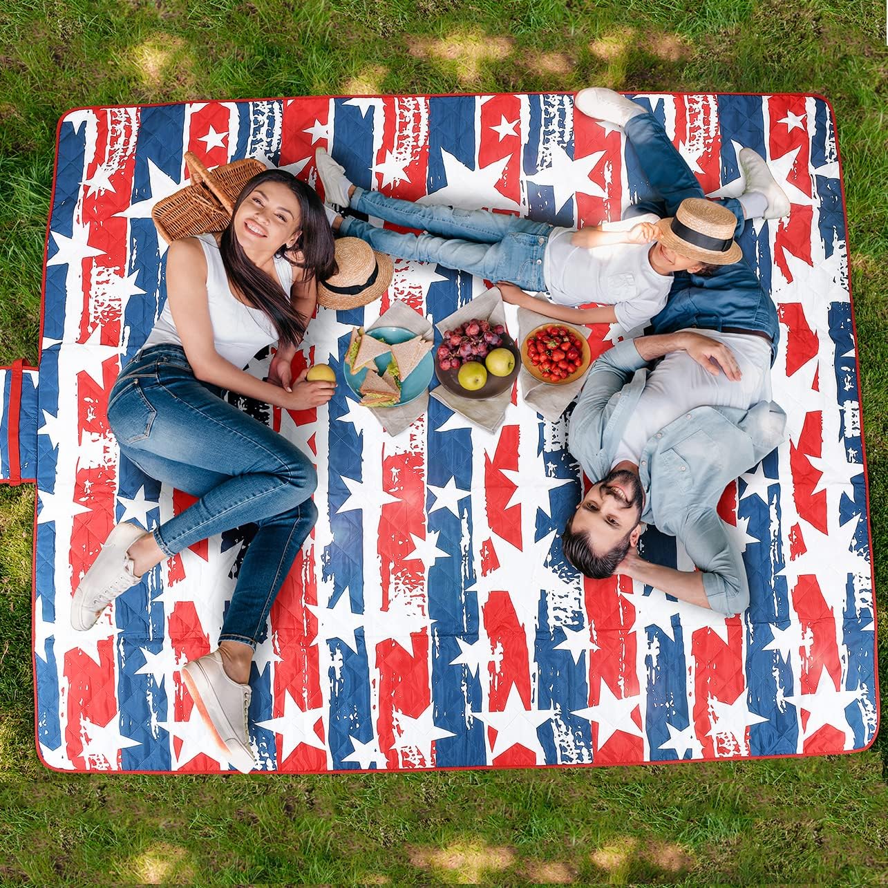 Navy Waterproof Sherpa Fleece Stadium Throw Blanket M147855