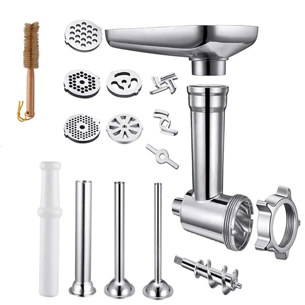 Metal Food Grinder Attachment for KitchenAid Stand Mixers with Sausage Stuffer Tubes N5687
