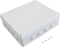 White ABS Plastic IP65 Junction Box Electrical Project Enclosure 15.7 x 13.8 x 4.7 inch Pack of 2 V150664