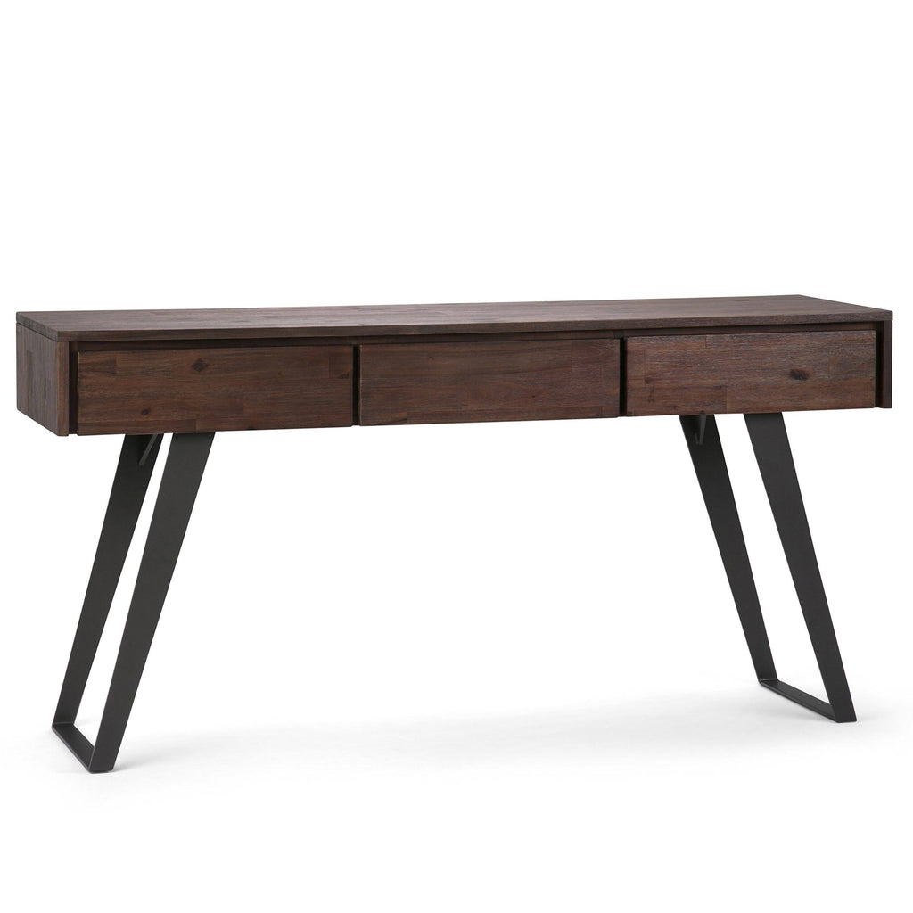 Distressed Charcoal Brown Console Sofa Table Y102