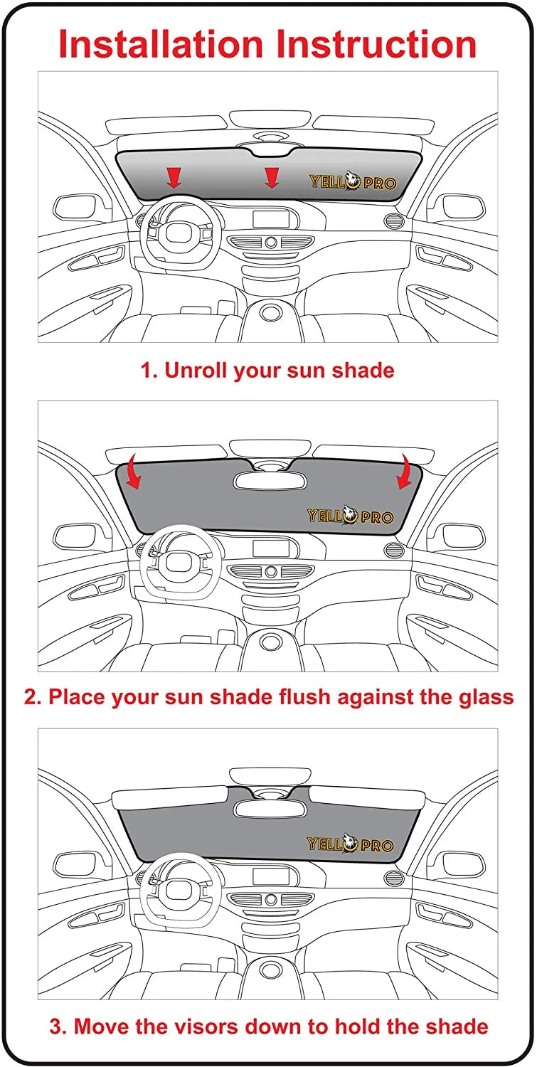 Front Windshield Sunshade for GMC Sierra Pickup Truck W47184