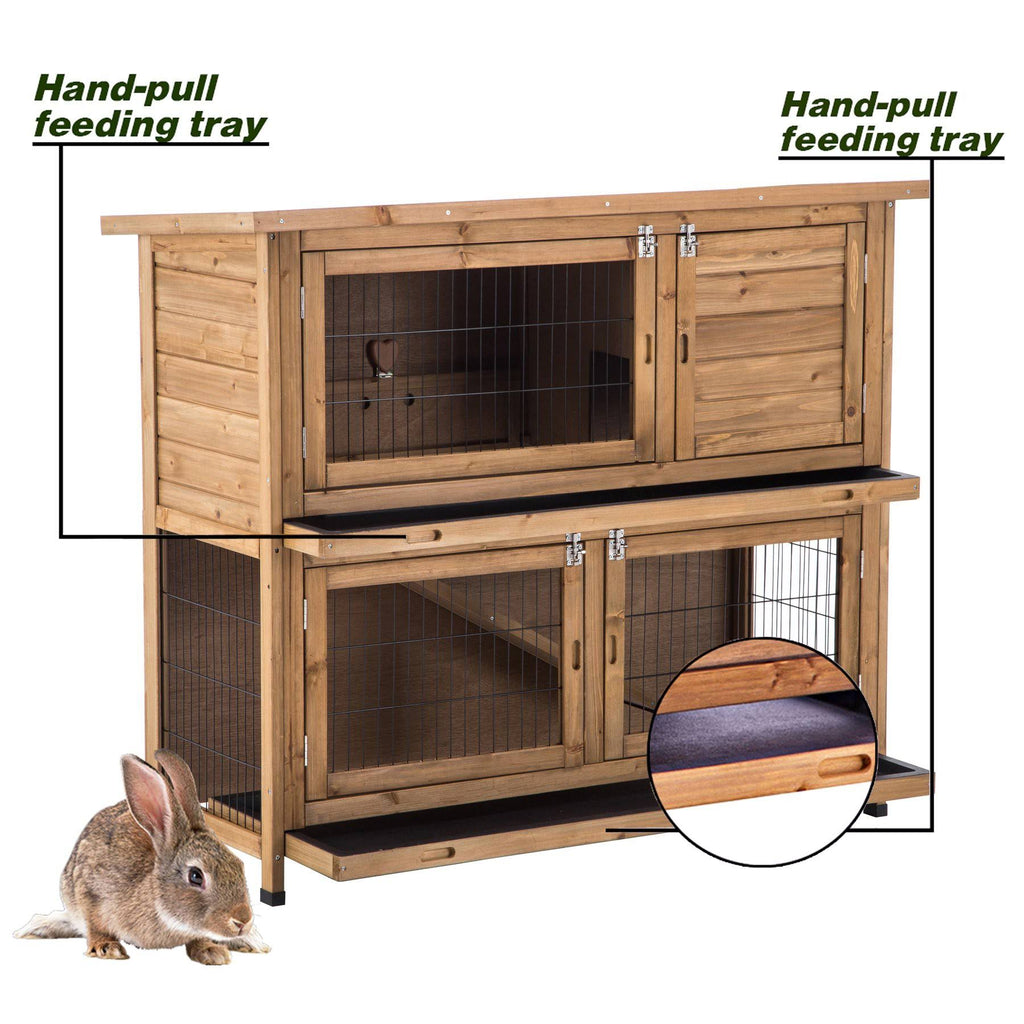48x22 Wood Chicken Coop Hen House Rabbit Hutch Poultry Cage Z660