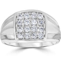 10k White Gold Diamond Mens Ring H47648