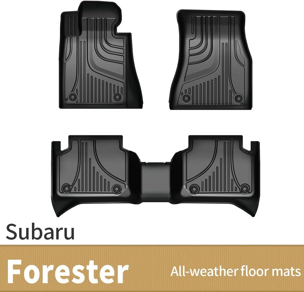 Black TPE All Weather Car Floor Mats Full Set N902068