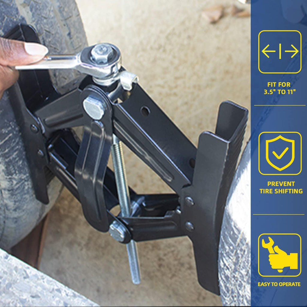 RV Wheel Chock Stabilizer, 2 Packs, Heavy Duty, Fit for 3.5” to 11” P513322