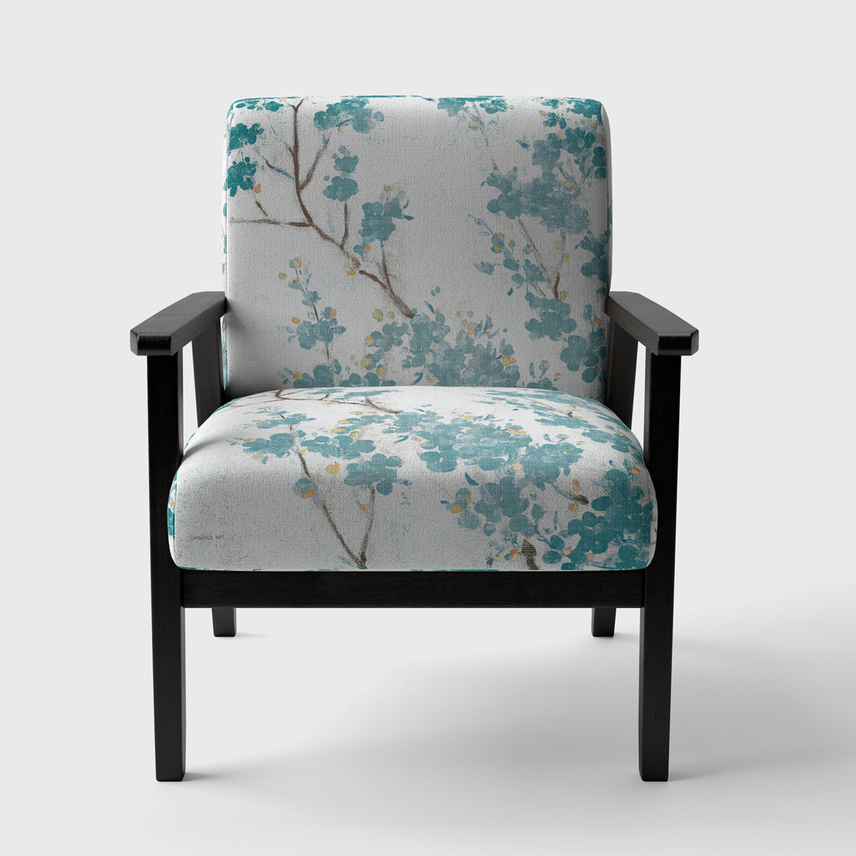 Teal Upholstered Traditional Accent Chair M4598