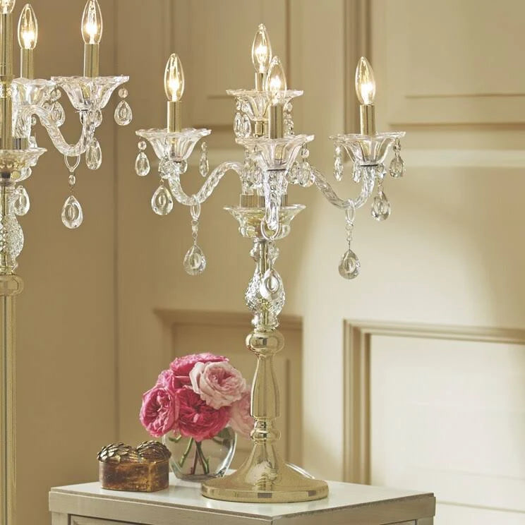 Gold Tabletop Lamp Candelabra B440