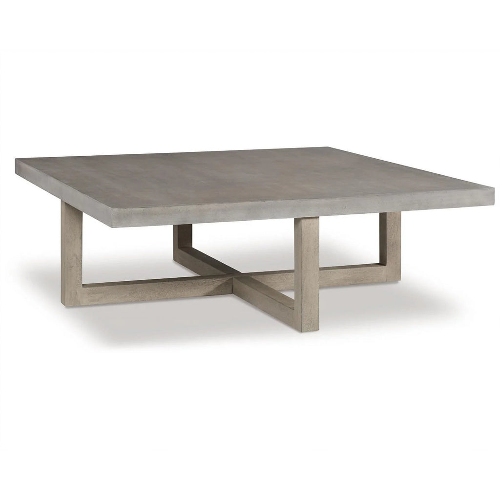 Light Gray Washed Wood Coffee Table F175817