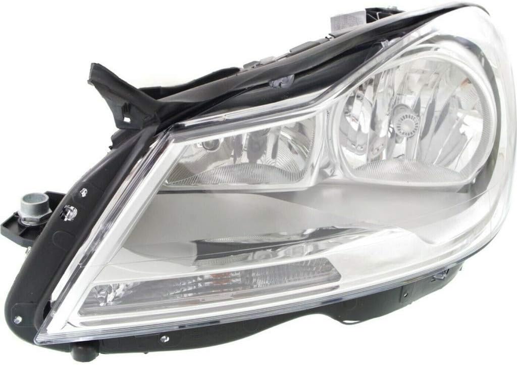 Headlight Assembly Pair for Mercedes-Benz C250 C300 C350 C63 AMG 2012 2013 2014 Halogen CAPA Certified X294