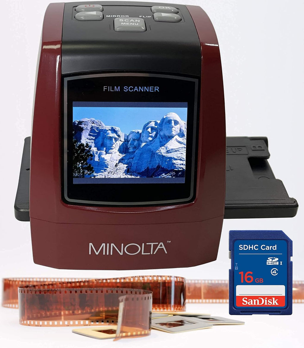 Red Film & Slide Scanner with 16GB SD Card L539