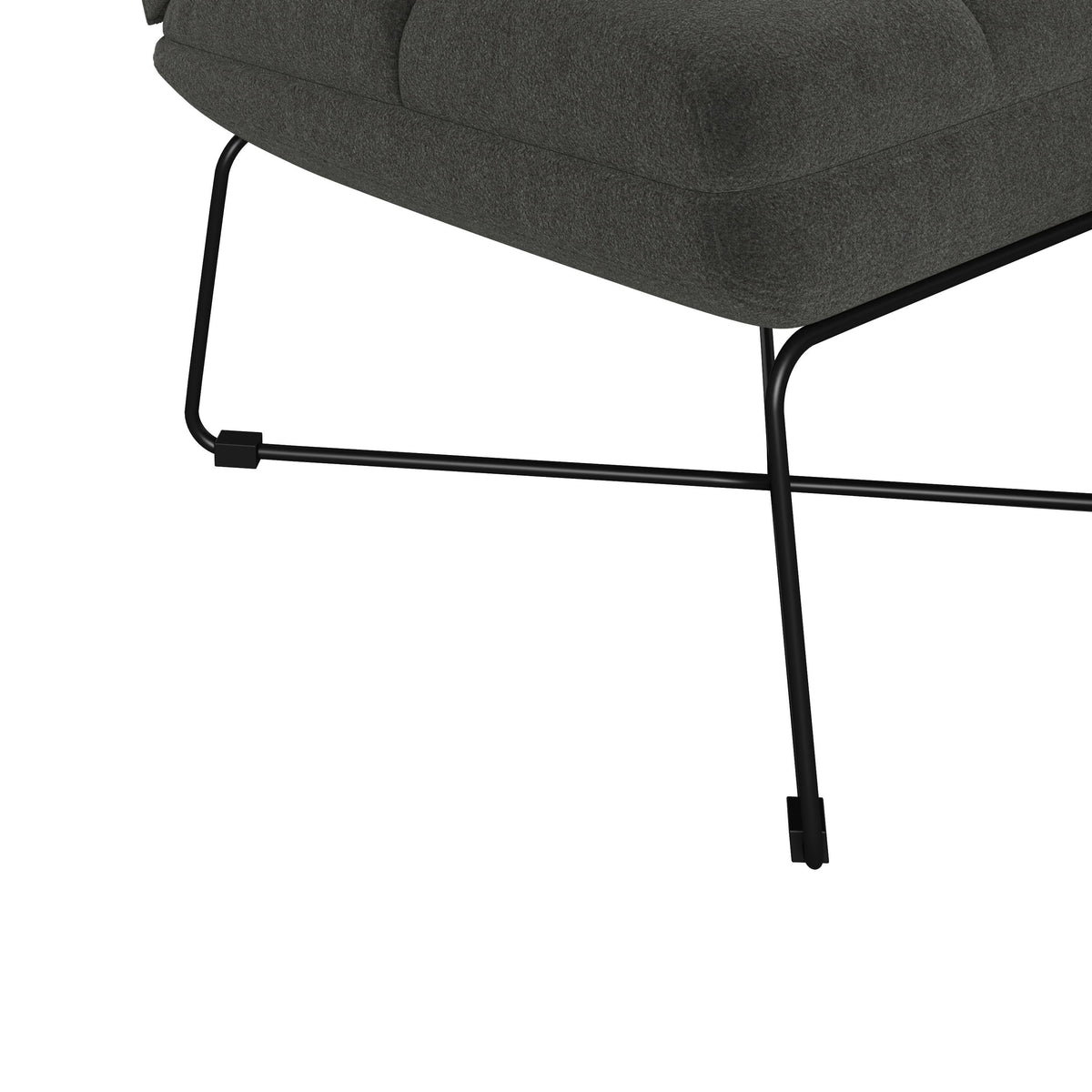 Turquoise Blue Armless Chair and Ottoman D423