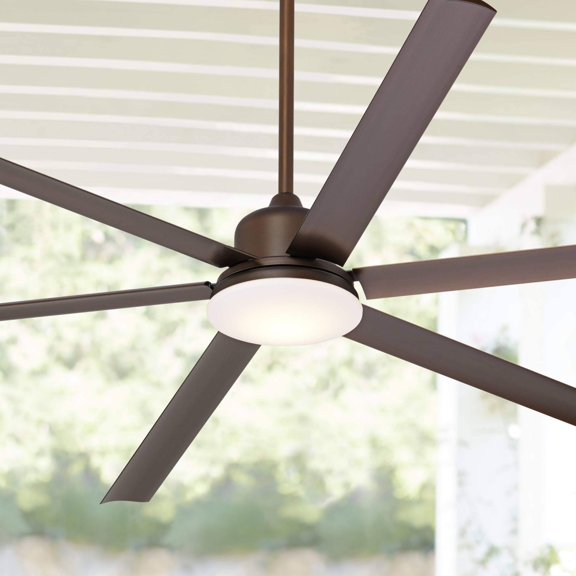 Industrial Ceiling Fan with Light LED Dimmable Remote Control Oil Rubbed Bronze Y6405