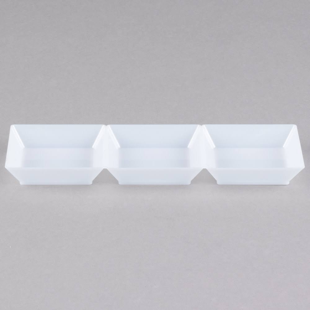 White Plastic Sectional Tiny Tray L864