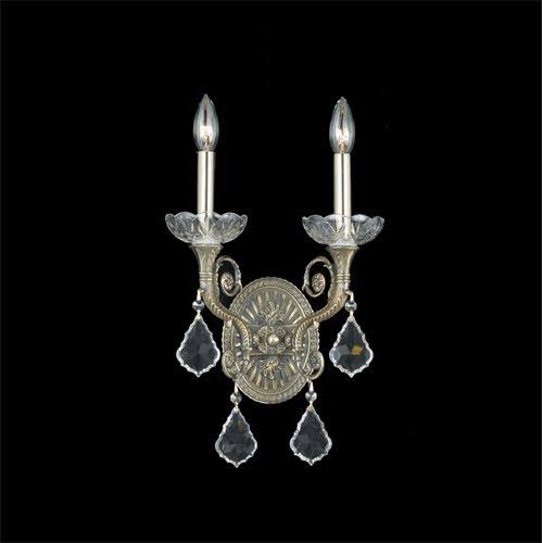 2 Light Crystal Brass Sconce N877368