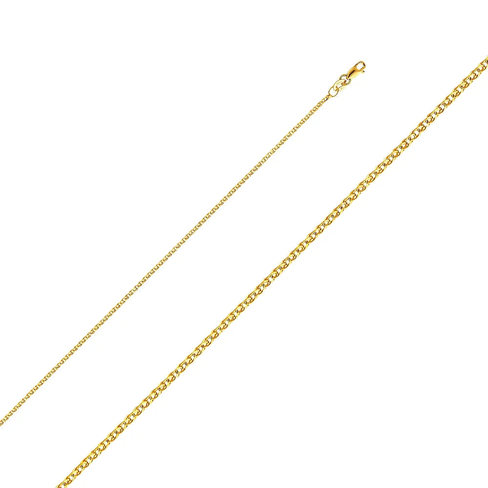 14K Tri-Tone Gold Floral Cross Pendant with 18" Chain Necklace H6319