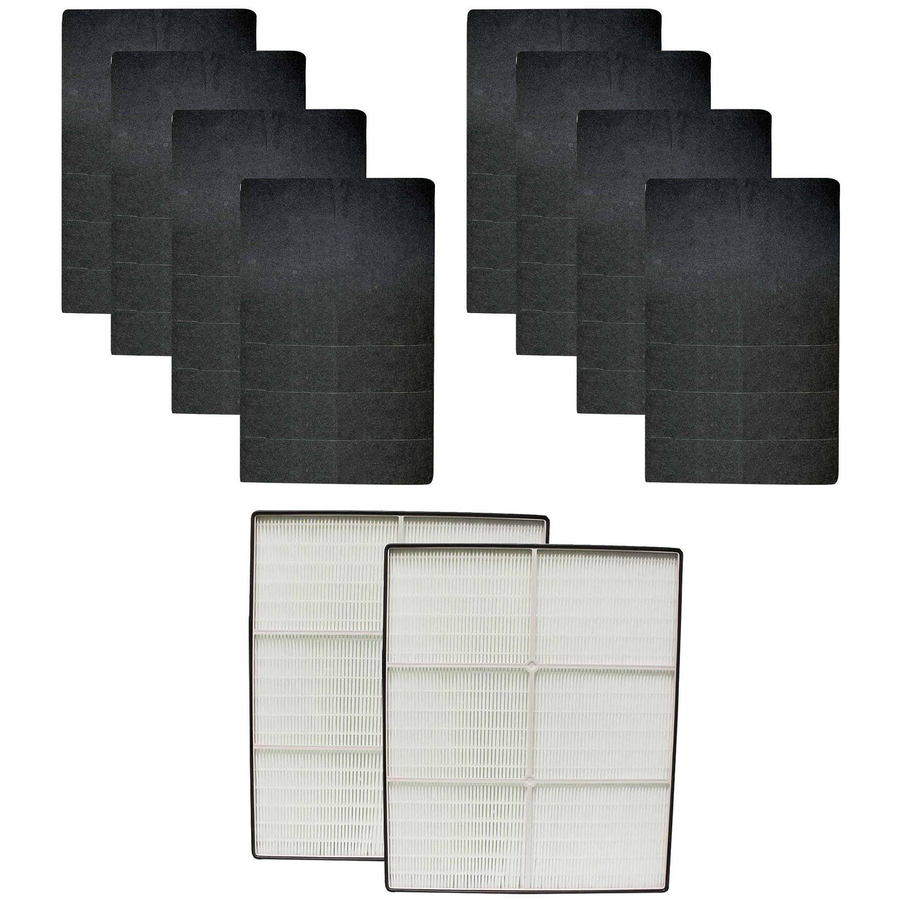 2 HEPA Air Purifier Filters & 8 Carbon Pre Filters K61018