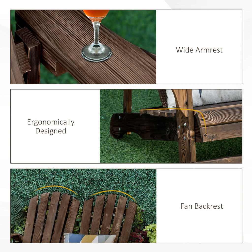 Brown Wooden Adirondack Chair K3560