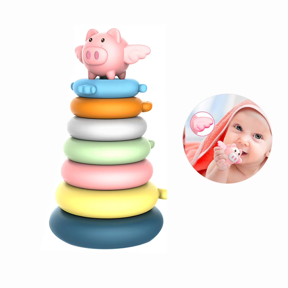 7 Pcs Soft Stacking Rings Toy T452625