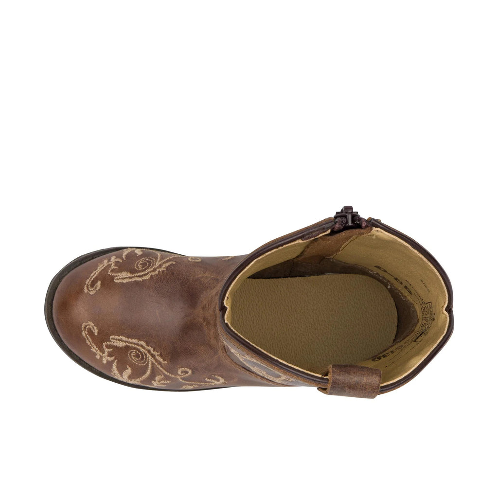 Toddler-Girls' Hopalong Western Boot Round Toe Distressed Brown 9 D(M) US Z448