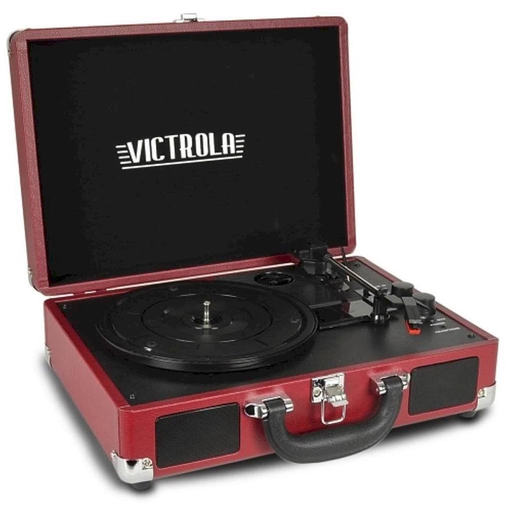Bluetooth Suitcase Record Player with 3-Speed Turntable A3059