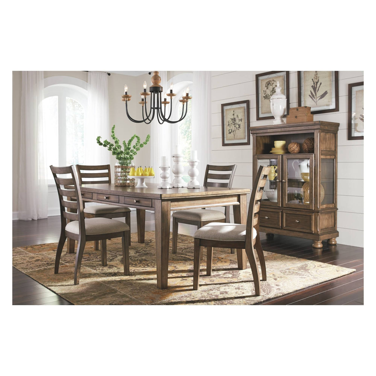 Medium Brown Dining Side Chair Set of 2 N550510