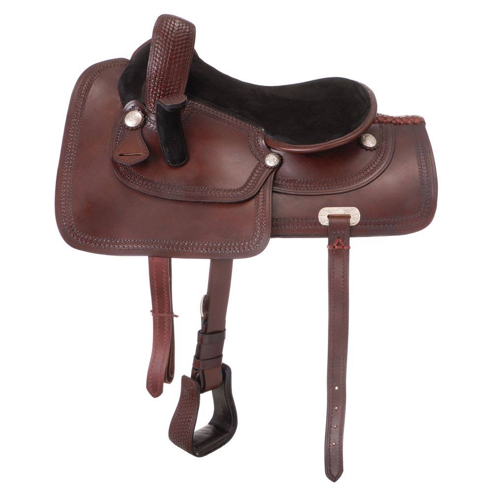 Dark Oil Basket Border Side Saddle T439846