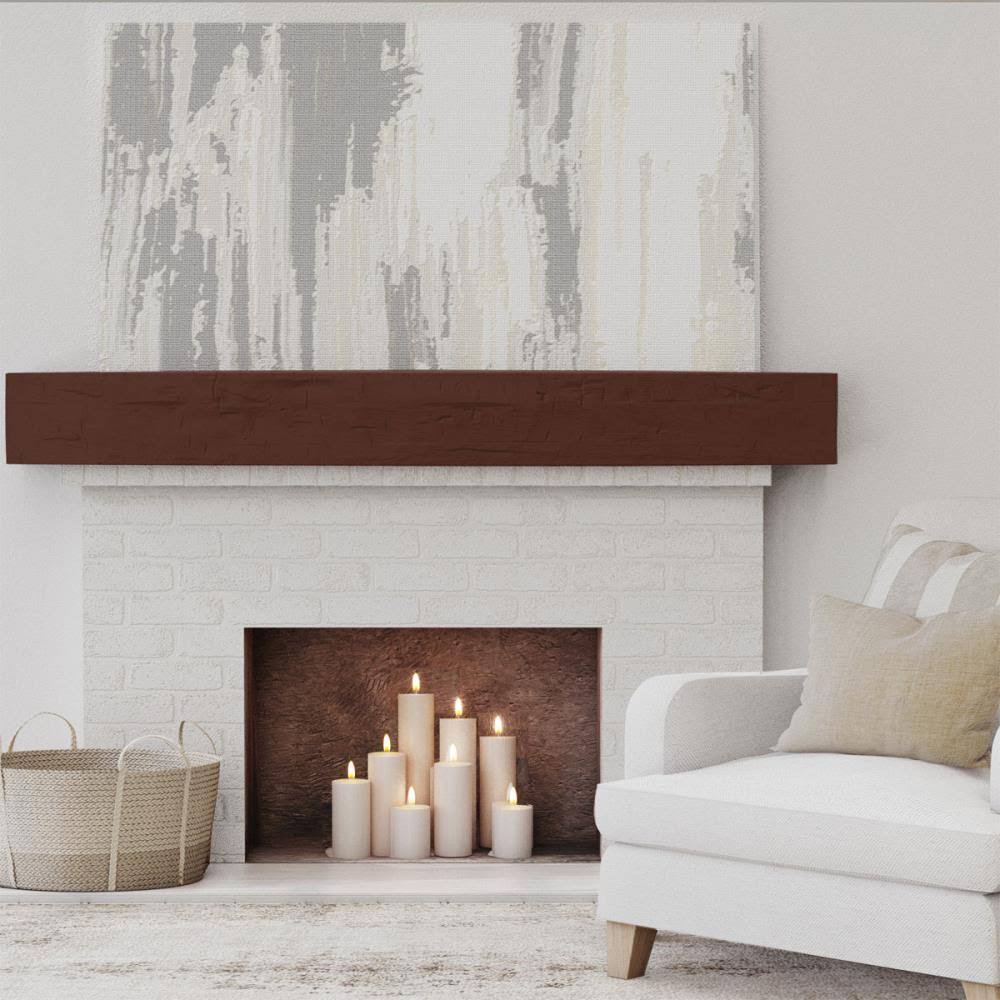 Natural Pecan Faux Wood Fireplace Mantel Y8137