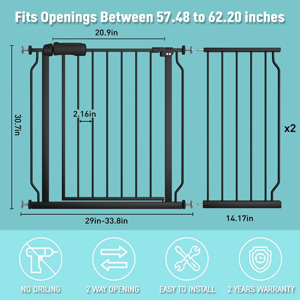 Black Metal Baby Gate Z8883
