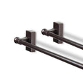 Magnetic Curtain Rod Cocoa Set of 2 N9123