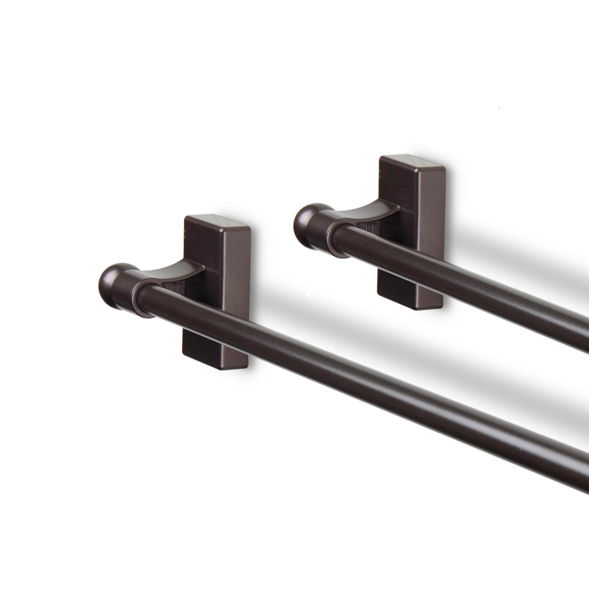 Magnetic Curtain Rod Cocoa Set of 2 N9123
