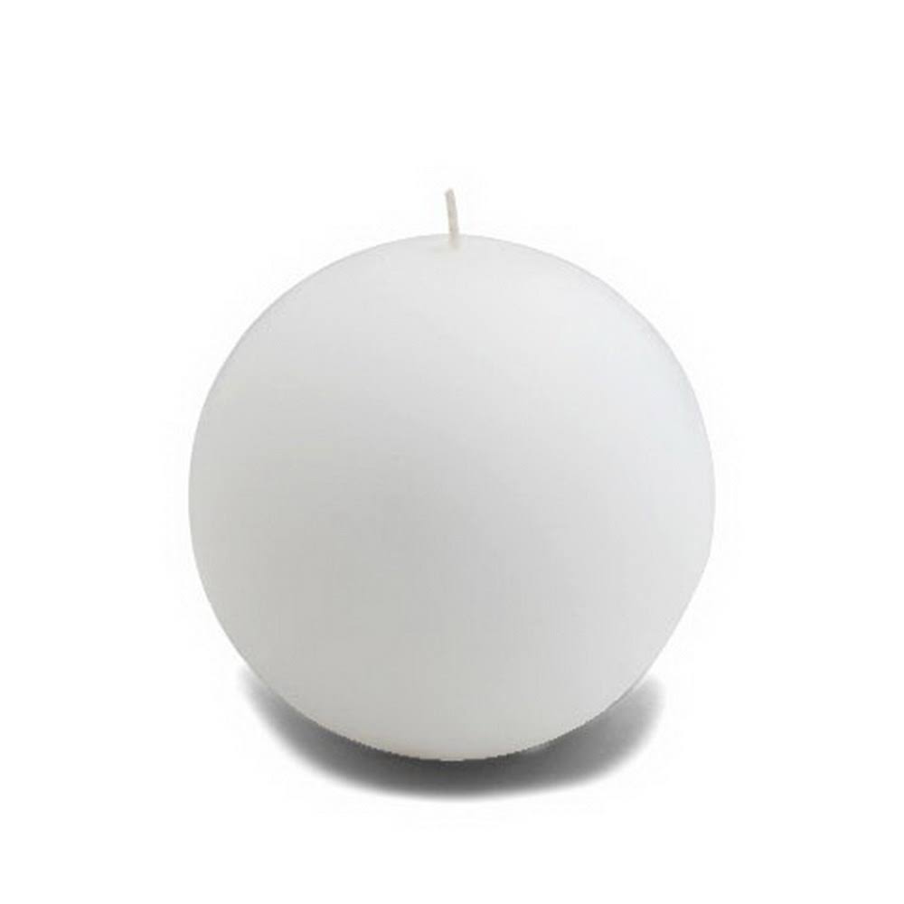 White Ball Candles 12 Pcs A663
