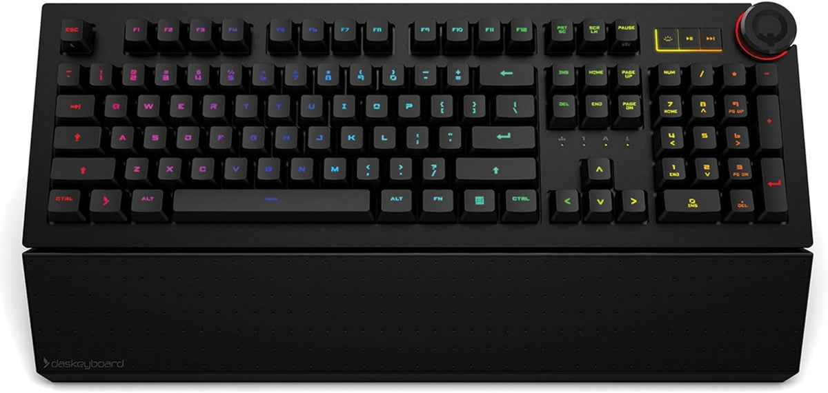 Blank Wired Mechanical Keyboard with Cherry MX Blue Switches, Aluminum Top, 104 Keys N2616