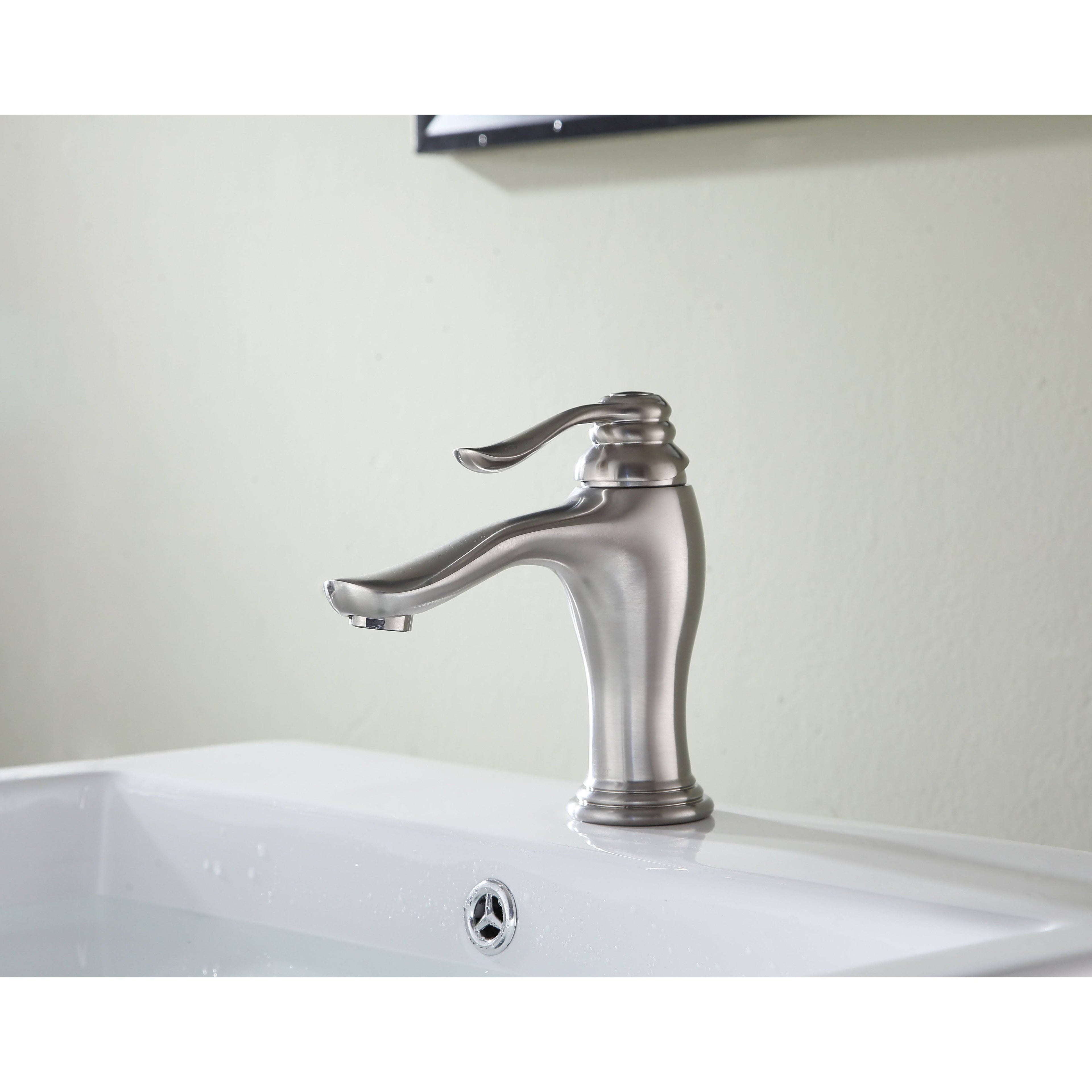 Brushed Nickel Single Hole Single Handle Bathroom Faucet S4278