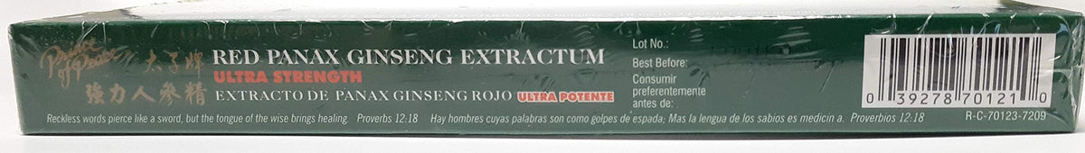 Red Panax Ginseng Extractum, 10 Milliliter, 10 Bottles per Pack, 6 Packs per case H290736