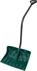 Green 18-Inch Snow Shovel/Pusher Combo with Ergonomic Handle N880