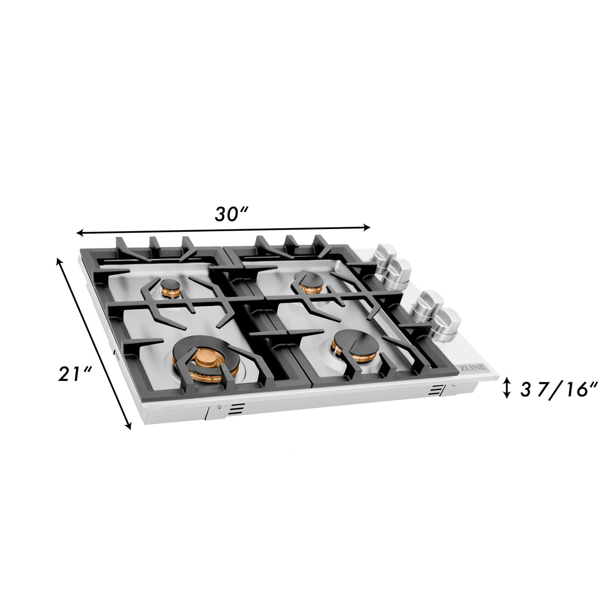 30 in. 4 Gas Brass Burners Dropin Cooktop V33521