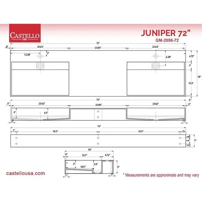 Black Wall Mounted Sink A8545