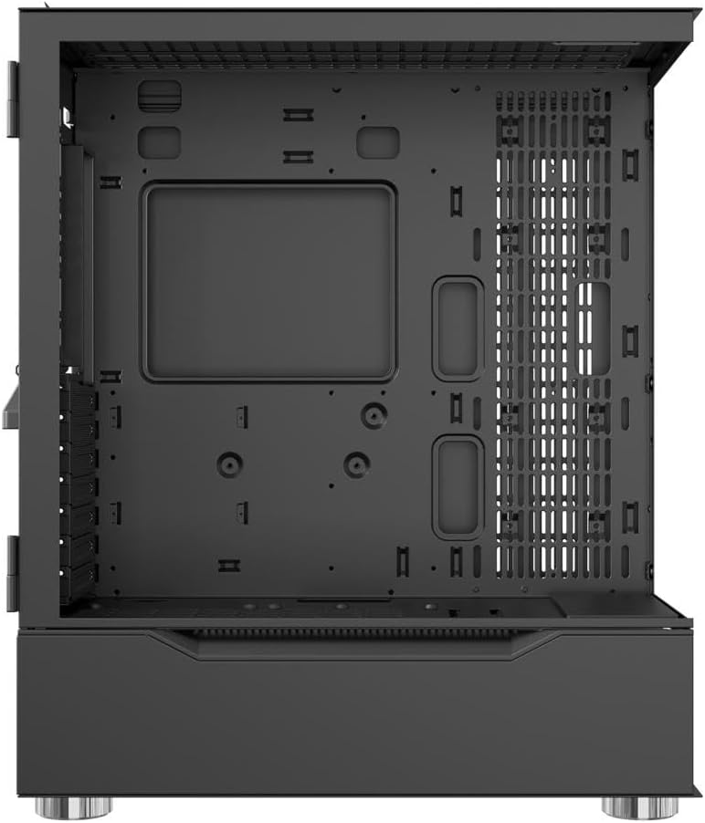 Black ATX Mid Tower Computer Case with Dual Tempered Glass Panel and 4 x ARGB 120mm Fans L135