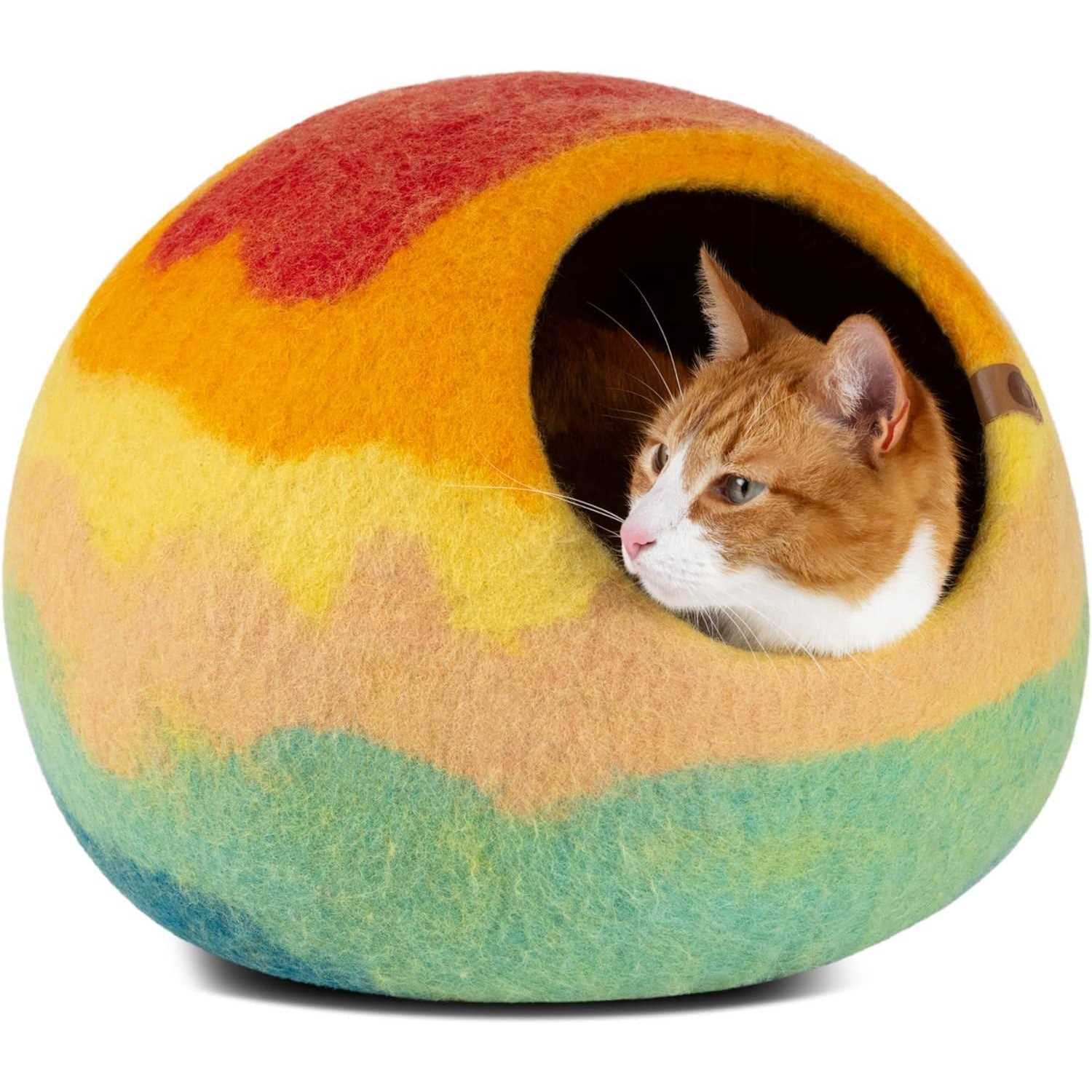 Felt Cat Bed Cave 100% Merino Wool Cat Bed S52961
