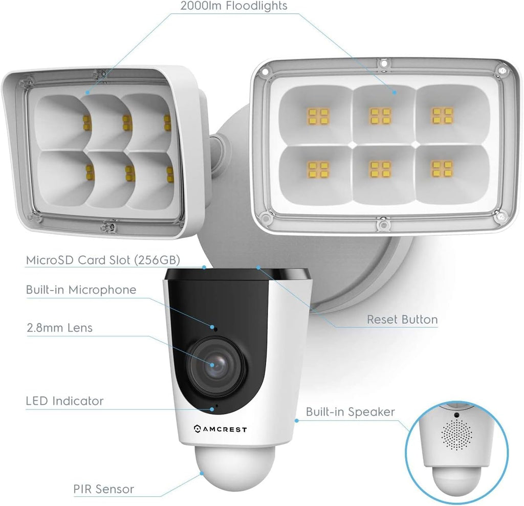 1080P Security Outdoor Camera with Flood Light D9239