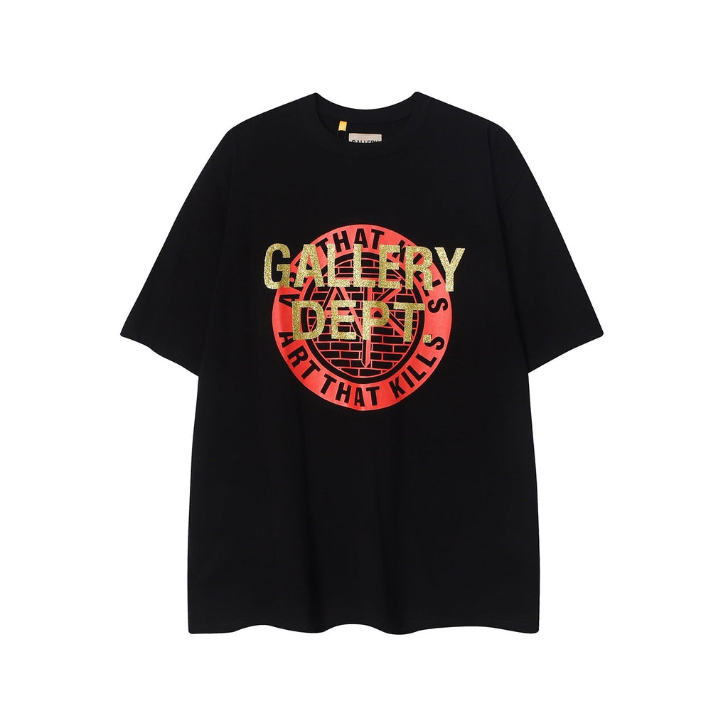 Gallery Dept T Shirts Men's Vintage Los Angeles Short-Sleeved T-shirt Gallery Dept Printed Loose