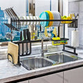 2 Tier Stainless Steel Over-The-Sink Dish Drying Rack Z138