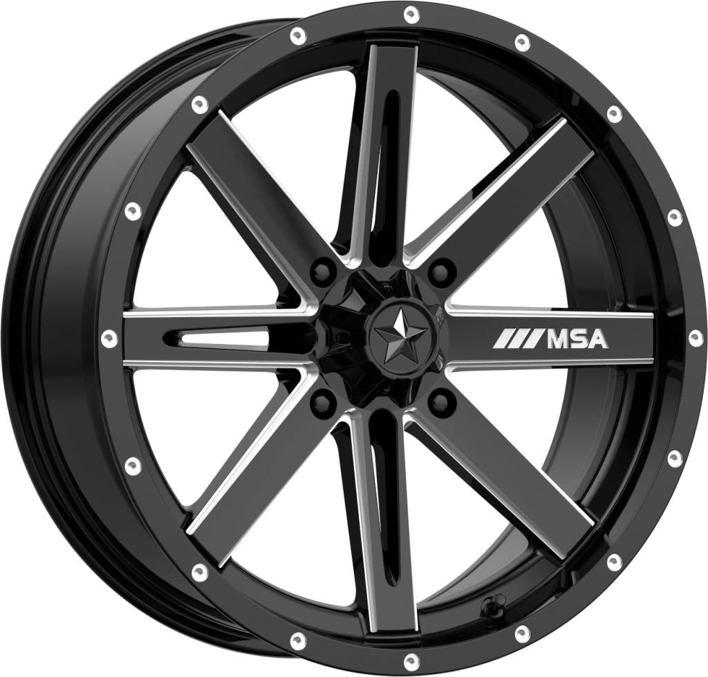 Gloss Black Milled Boxer Wheel 18x7 F4725