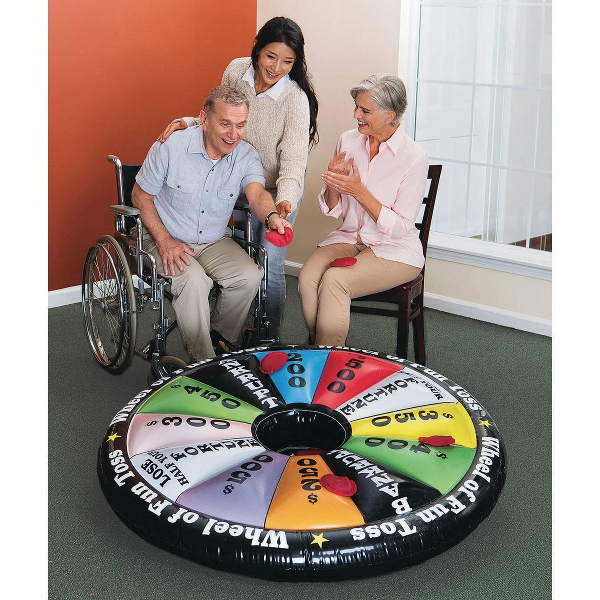 Inflatable Toss Game with 50" Inflatable Target and 6 Beanbags H410162