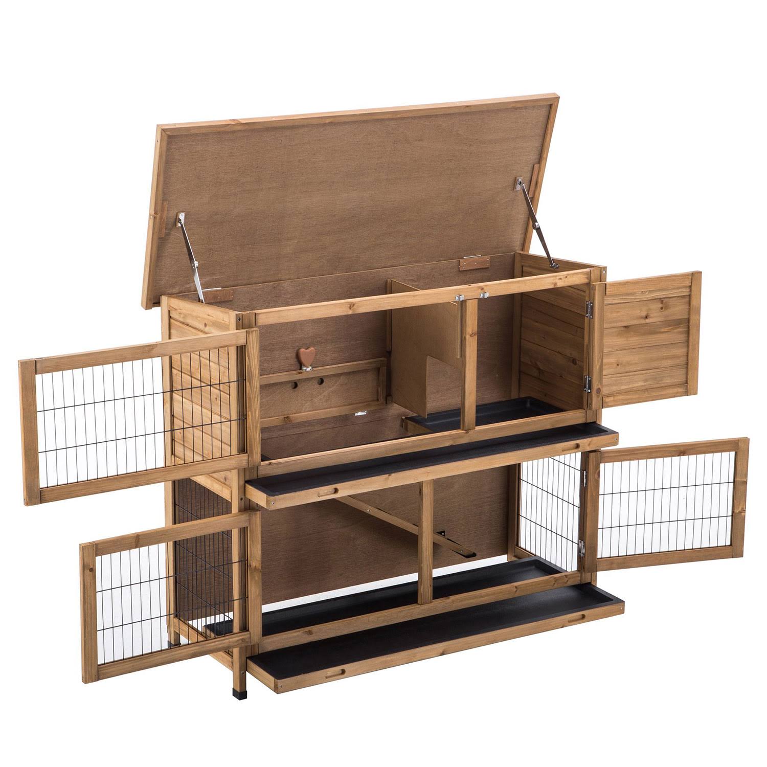48x22 Wood Chicken Coop Hen House Rabbit Hutch Poultry Cage Z660
