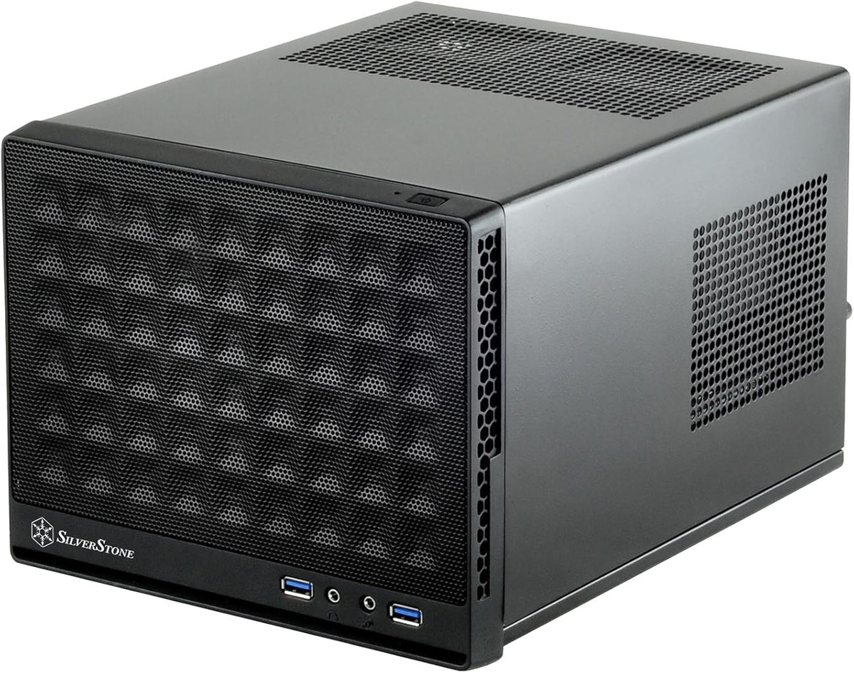 Black Ultra Compact Mini-ITX Computer Case with Mesh Front Panel K760712