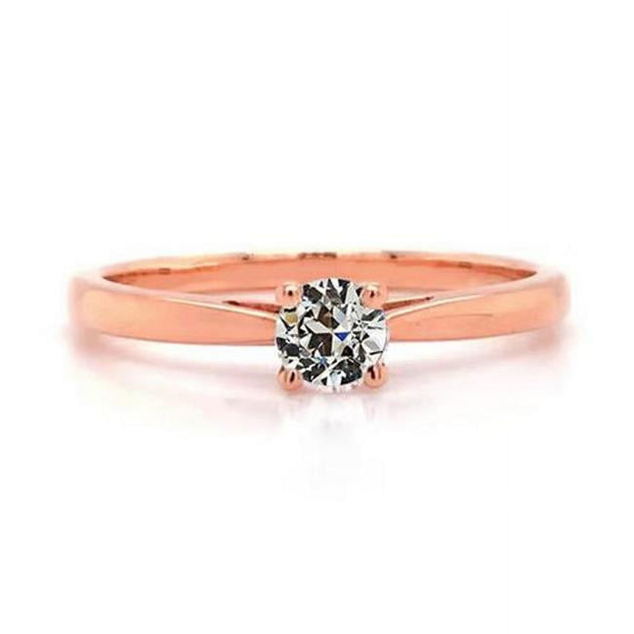 0.75 CT Round Old Cut Diamond Solitaire Ring W95602