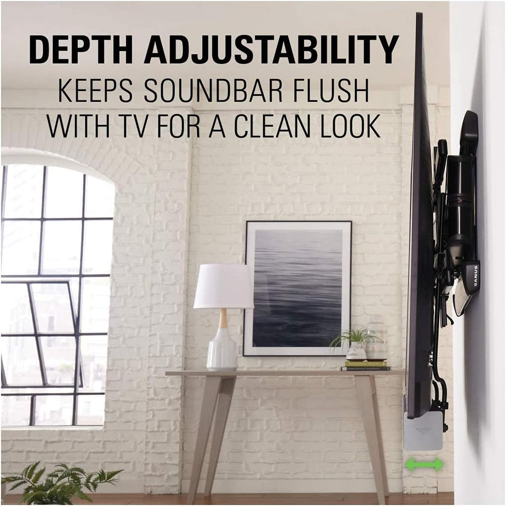 Soundbar Mount Bracket, Height & Depth Adjust, Supports Sound Bars Up To 20 lbs, Pack of 2 R96125