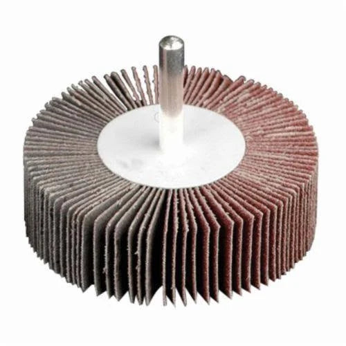 Medium Aluminum Oxide Coated Mounted Flap Wheel, 1/4-20 Threaded Mount A87404