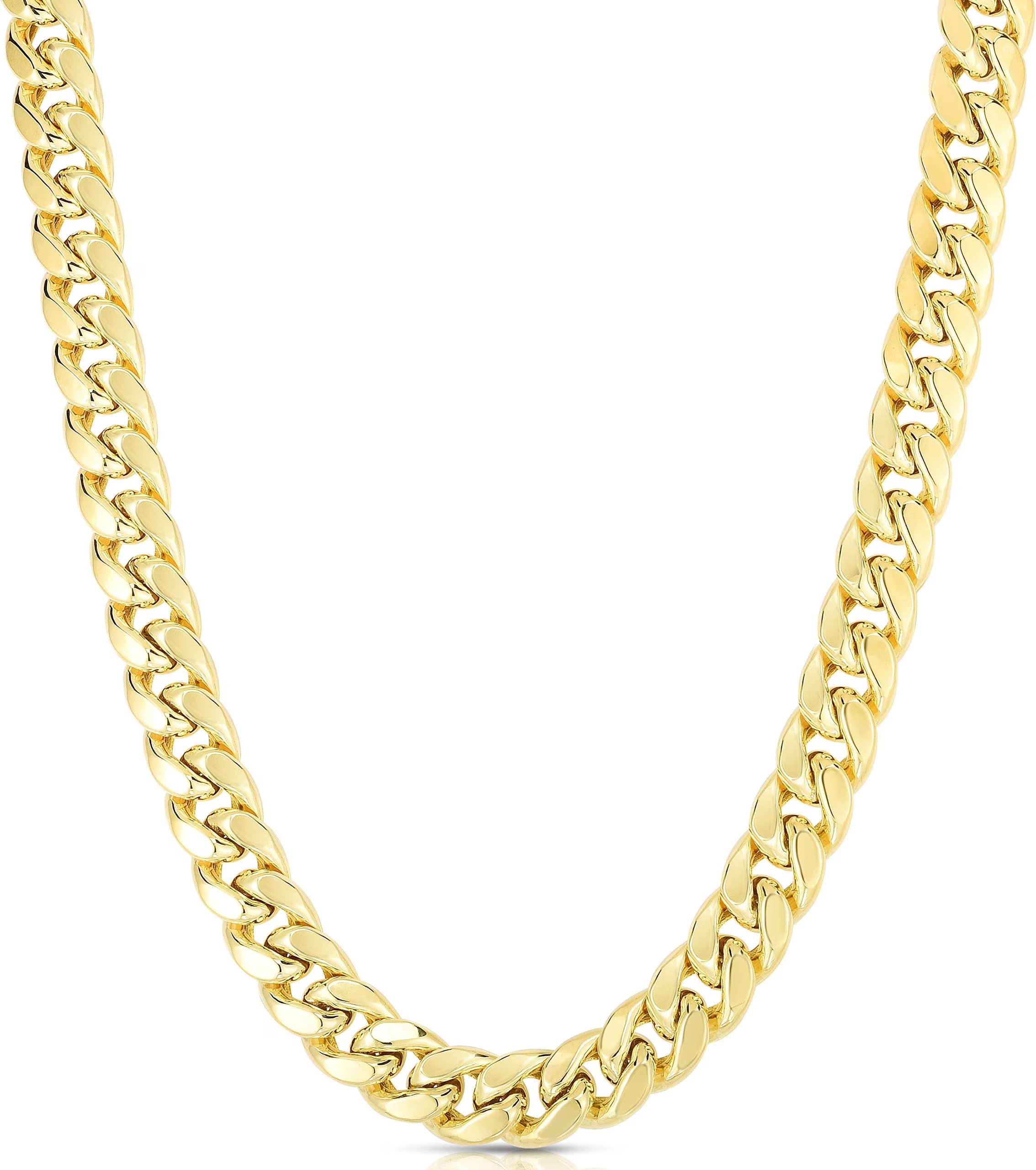 10k Yellow Gold Miami Cuban Chain Necklace H819